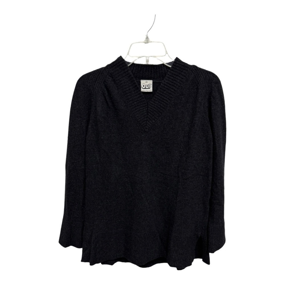 Oui Collection Cashmere Wool Blend Sweater Size XL VNeck Knit Style Winter